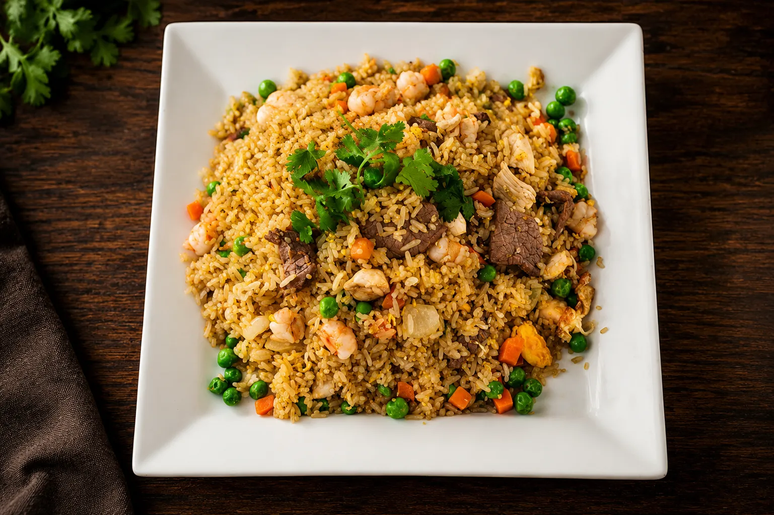 Vietnamese fried rice in Saskatoon, SK at Bun's House Restaurant